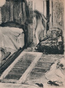 彼女の部屋のドアにいるヌードの女性、c.1879、1946 作： Edgar Degas
