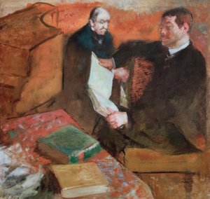 異教徒とドガの父 作： Edgar Degas