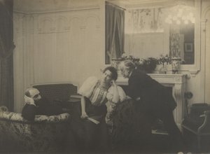 ポール・プジョー夫人. アーサー・フォンテーヌとドガ、1895年。 作： Edgar Degas
