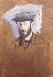 ユージーンマネの肖像、1875年頃 作： Edgar Degas