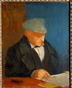 ヒレール・ドガ（1770-1858）の肖像 画家の祖父 エドガー・ドガ（1834-1917）の絵画 19世紀 日。0.25x0.25 m パリ、オルセー美術館 作： Edgar Degas