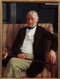 ヒレール・ドガ（1770 - 1858）の肖像画 画家の祖父。エドガー・ドガ（1834-1917）の絵画 作： Edgar Degas