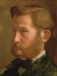 ポール・ヴァルピンコンの肖像 1868-72年頃 （紙に油彩、キャンバスに敷く 作： Edgar Degas