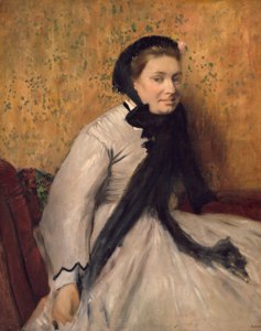 グレイの女性の肖像、ca。 1865 作： Edgar Degas