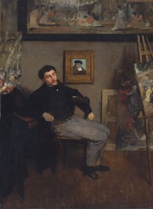 画家ティソの肖像 作： Edgar Degas