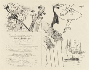 リセ・ド・ナントの元学生の夜のための芸術的な夜会プログラム、18 作： Edgar Degas