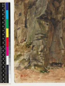 Rocks at Bagnoles-De-L "Orne、1917年以前 作： Edgar Degas
