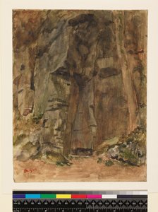 Rocks at Bagnoles-De-L "Orne、1917年以前 作： Edgar Degas