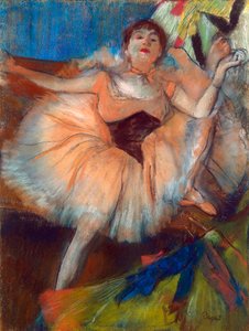 着席ダンサー、1879-1880。 作： Edgar Degas