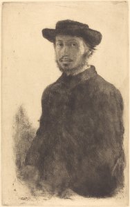エドガー・ドガの自画像、1857 年。 作： Edgar Degas