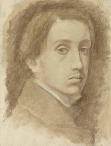 自画像、約1854年。 作： Edgar Degas