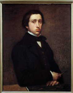 肖像画の中の自画像あるいはドガ エドガー・ドガ（1834-1917）1855年 日。0,81x0,64 m Paris, musee d