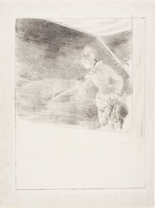 カフェコンサートの歌手 作： Edgar Degas