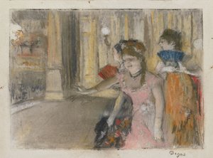 ステージ上の歌手たち 作： Edgar Degas