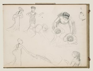 カフェ・シンガーのスケッチ 作： Edgar Degas