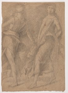 アンドレア・マンテーニャの後の研究、「パルナッソス」、1854-56年 作： Edgar Degas