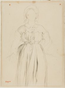 マルゲリット・ド・ガスの肖像画のための習作 作： Edgar Degas
