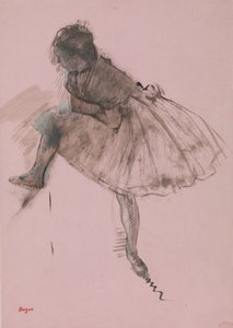 バレエダンサーの研究、ダンサーの2つの研究verso、ca。 1873年。 作： Edgar Degas
