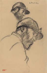 騎手 M. de Broutelles の習作、c. 1884年。 作： Edgar Degas