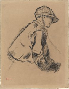 ジョッキーの研究、c。 1884年。 作： Edgar Degas