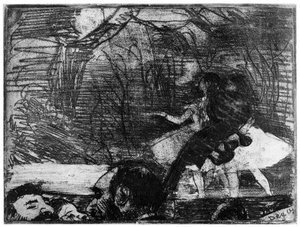 現場で、c1850-1910 1924 作： Edgar Degas