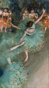 揺れるダンサーDancer in Green、1877-1878 作： Edgar Degas