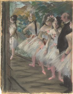 バレエ、1880年頃（紙にパステル） 作： Edgar Degas