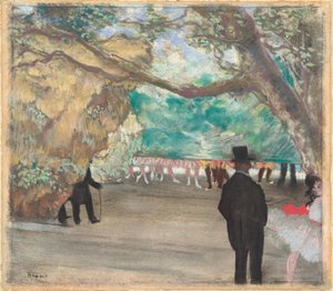 カーテン、c。 1880年。 作： Edgar Degas