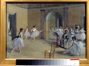 オペラ座のダンスホワイエ ル・ペレティエ通り 作： Edgar Degas