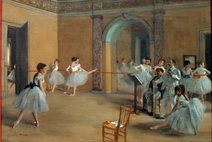 ル・ペレティエ通りのオペラ座ダンスホワイエ 作： Edgar Degas