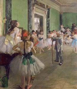 ダンスクラス、c.1873-76（キャンバスに油彩） 作： Edgar Degas