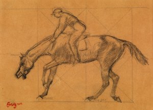 レースの終わり 1882年頃 （チョーク、着色紙） 作： Edgar Degas