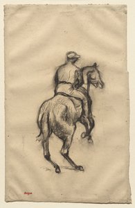 ジョッキー、c.1885-1900（紙に木炭）