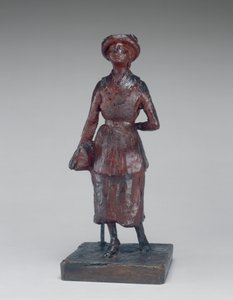 通りを歩く女子高生の女性、c。 18801881。 作： Edgar Degas