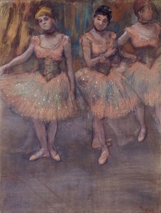 練習前の3人のダンサー、1880年頃 作： Edgar Degas