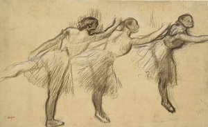バレリーナの3つの習作 19世紀後半 作： Edgar Degas