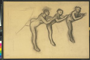 タイツの3人のダンサー、1895-1900年頃 作： Edgar Degas