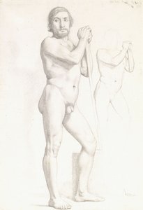 男に関する2つの学術研究、1856年 作： Edgar Degas
