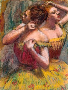 2人のダンサー、1898年から1899年。 作： Edgar Degas