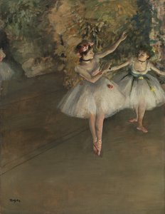 ステージ上の2人のダンサー、1874年頃 作： Edgar Degas