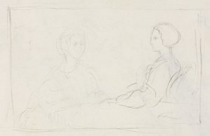2 人の着席女性 (裏面) 作： Edgar Degas