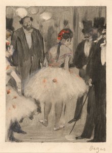 カヴァルカンティ侯爵が見守る中、賞賛されるヴィルジニー c. 18761877。 作： Edgar Degas