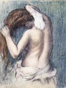 女性自身を乾かす、1906年頃 作： Edgar Degas