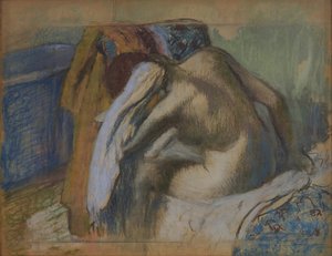 入浴後に髪を乾かす女性 作： Edgar Degas