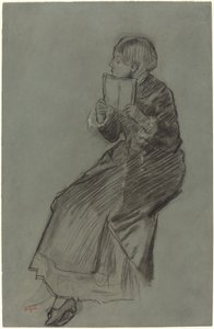 本を読む女性、c。 1879年。 作： Edgar Degas
