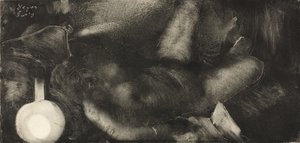 ベッドに横たわる女、1885年 作： Edgar Degas