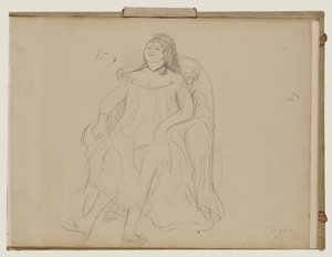座る女性 作： Edgar Degas