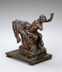 肘掛け椅子に座り、左脇の下を拭く女性、c. 1890年代。 作： Edgar Degas