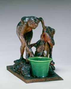 左足を洗う女性、c. 1890年代。 作： Edgar Degas