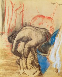 左足を乾かす女性 作： Edgar Degas